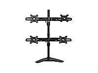 Planar Quad Monitor Stand - Adjustable 4 Screen Mount for Home & Office - Ergonomic Multi-Display Setup for Gaming, Trading, and Productivity