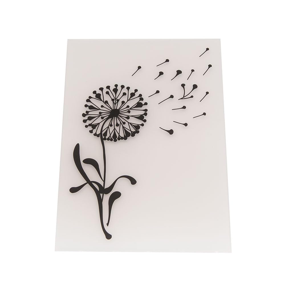 LZBRDY Dandelion Flower Embossing Folders for Card Making, Scrapbooking, DIY Crafts - Floral Leaves Patterns for Wedding Invitations, Greeting Cards, and Paper Art Projects