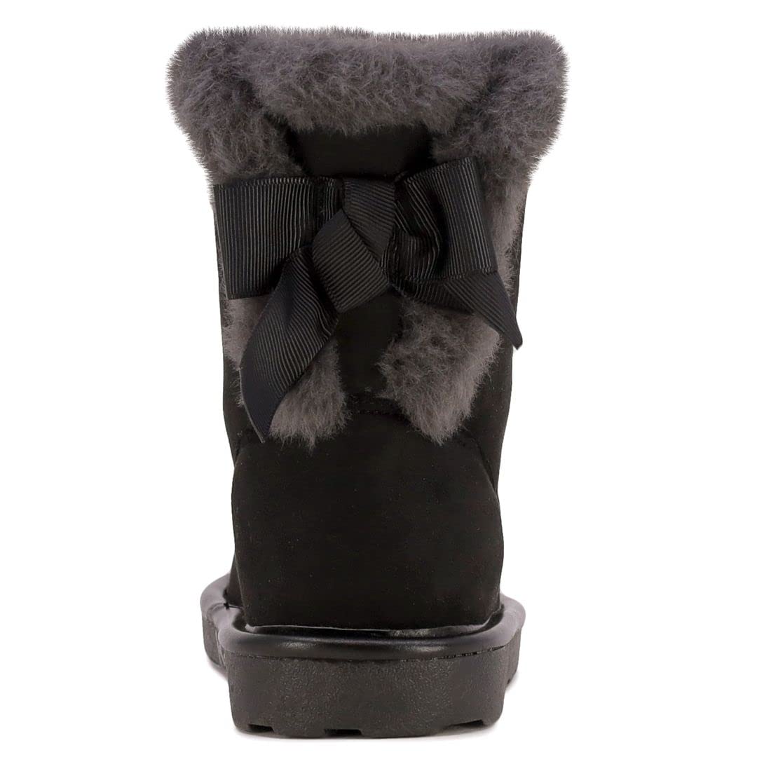 London Fog Girls' Toddler Derby Street Fashion Boots - Fur Lined Warm Winter Boots for Kids, Non-Slip Sole, Waterproof - Perfect for Snow Play, School & Outdoor Activities