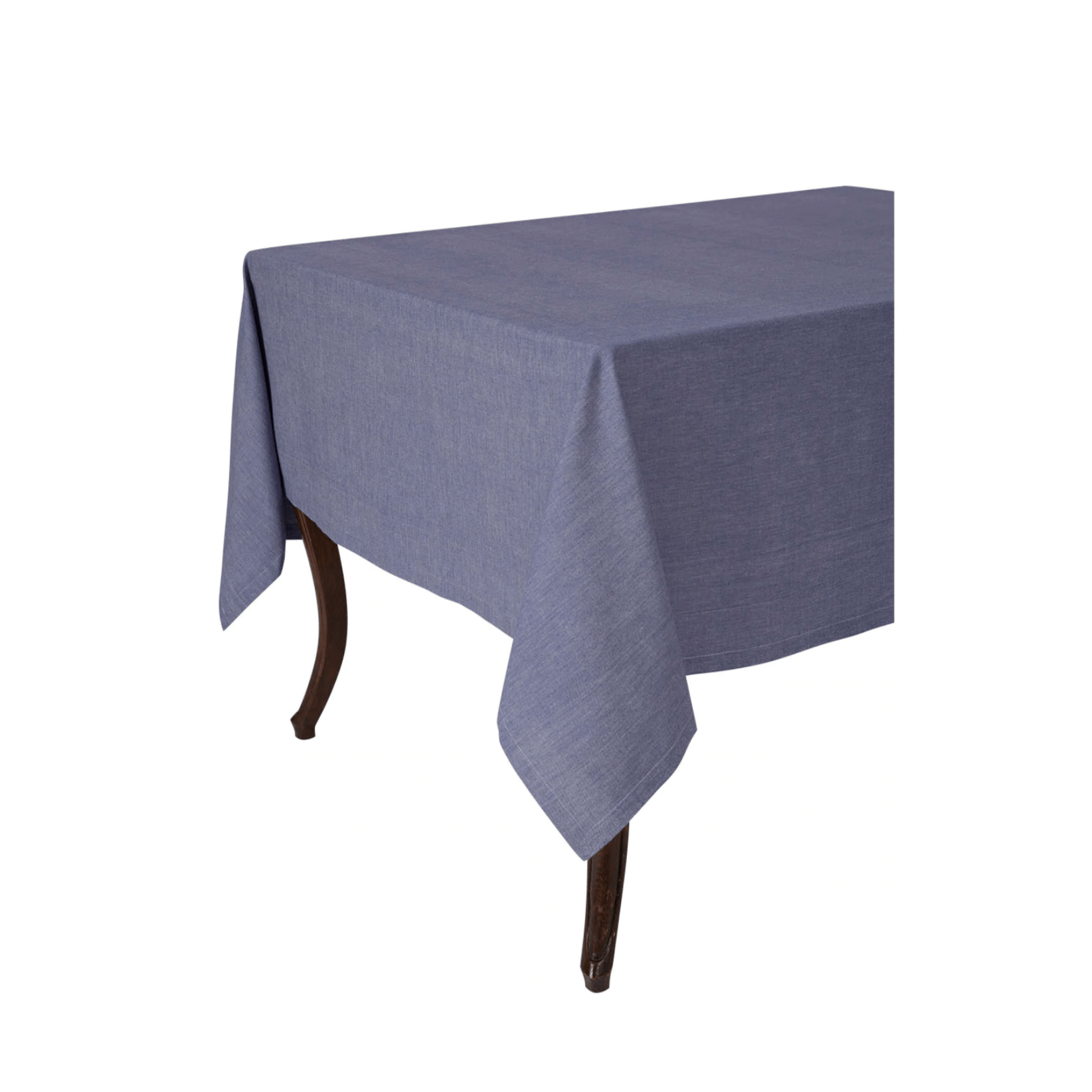 Premium KAF Chambray Tablecloth - Navy Blue 70 x 90 Inches - Perfect for Dining Tables, Picnics, and Outdoor Events