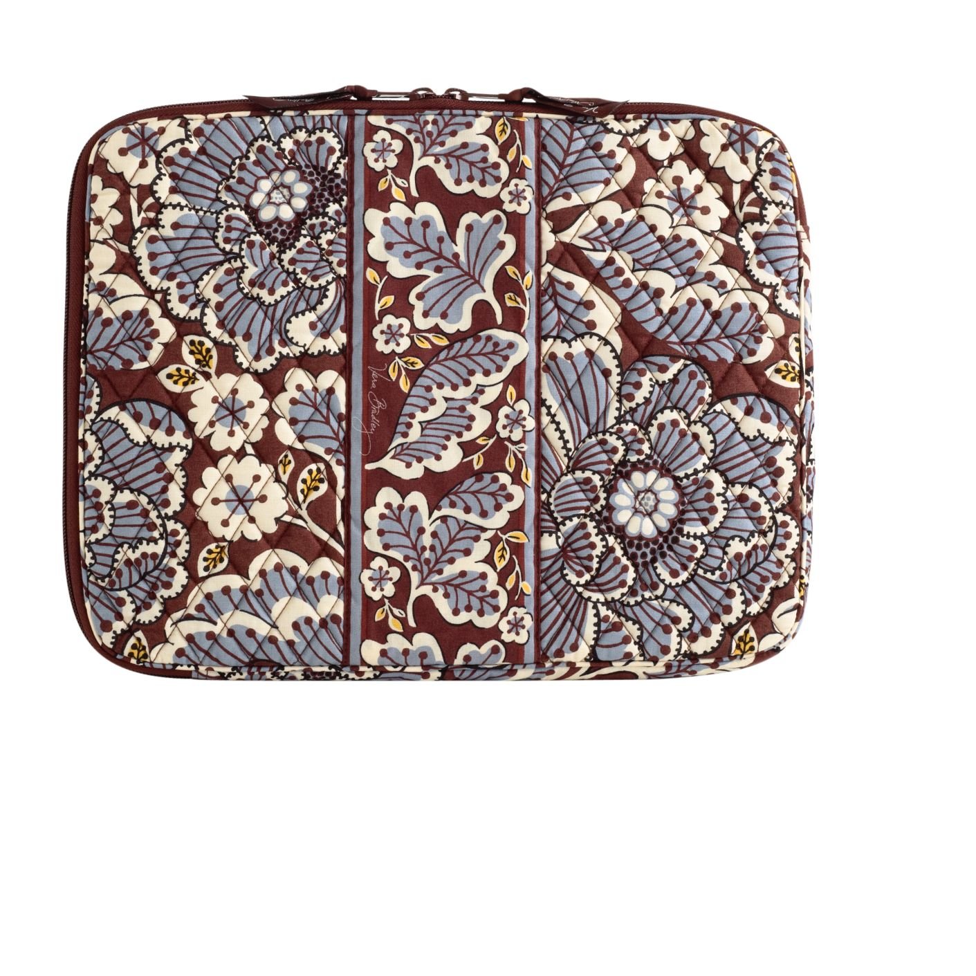 Vera Bradley 15.6 Inch Laptop Sleeve - Slate Blooms Floral Pattern Laptop Case for MacBook & Notebooks - Perfect for Work, School & Travel Protection