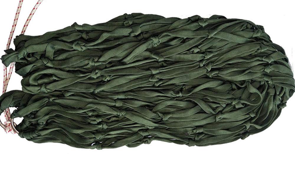 QWE Nylon Rope Hammock Chair - Indoor/Outdoor Mesh Swing with Cotton Rope for Dorm, Beach, Camping & Relaxation | Perfect for Patio, Backyard, Balcony & Porch Lounging
