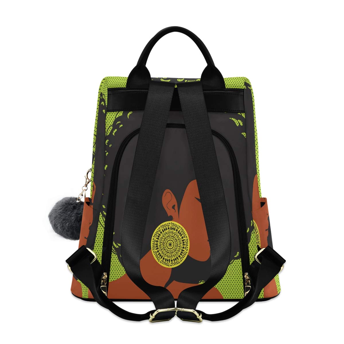 Stylish African American Women's Backpack - Durable Fashionable Shoulder Bag for Daily Use, Shopping & Travel - Perfect for Work, School & Outdoor Adventures