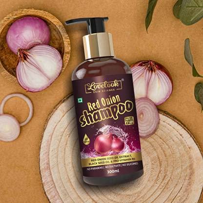 Lovelook Onion Hair Growth Shampoo for Hair Fall Control - 300ml | Natural Hair Loss Treatment for Thicker, Stronger Hair | Daily Use for Men & Women