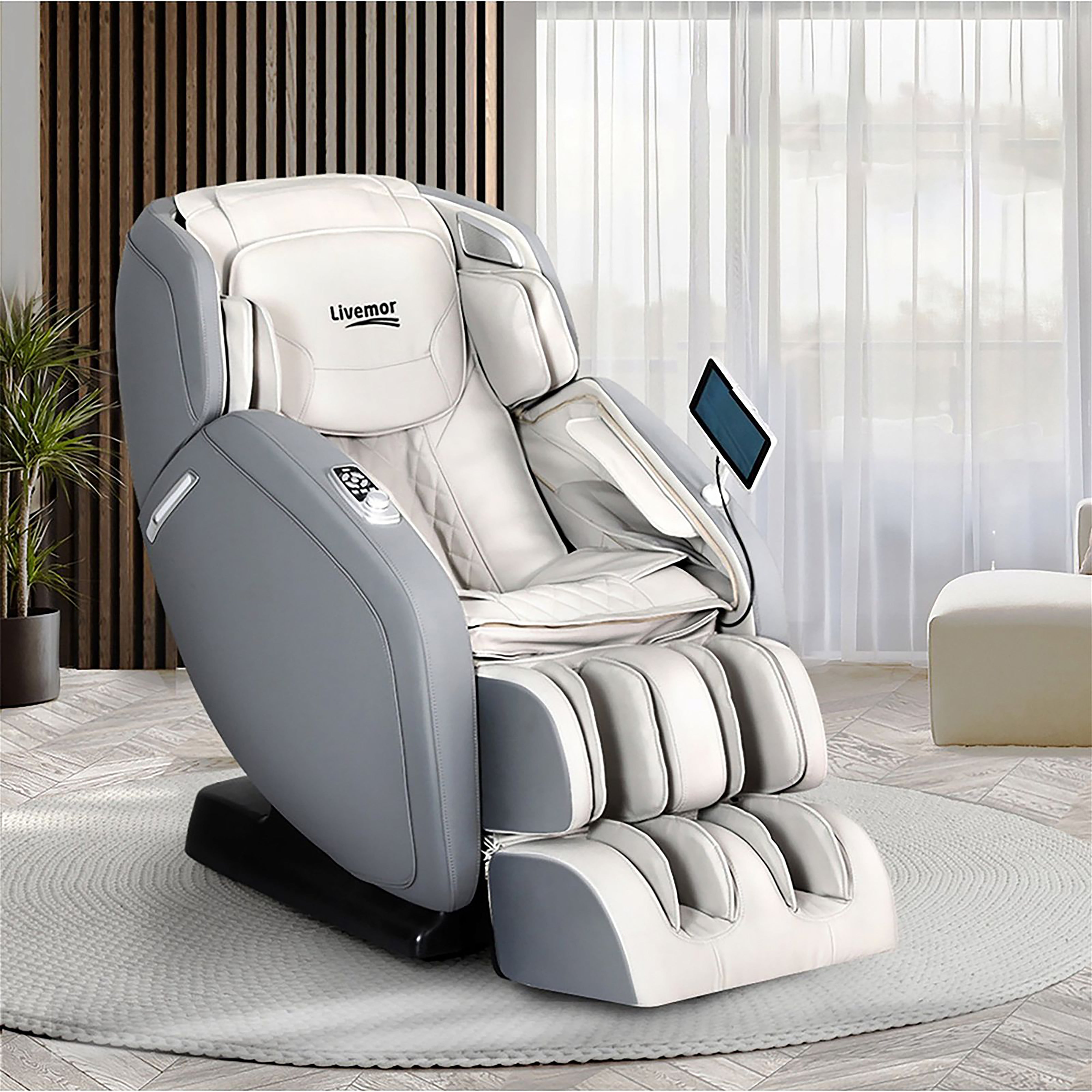 Livemor 4D Massage Chair with Electric Recliner - Full Body Shiatsu Massage for Home & Office - Perfect for Relaxation, Pain Relief & Stress Relief