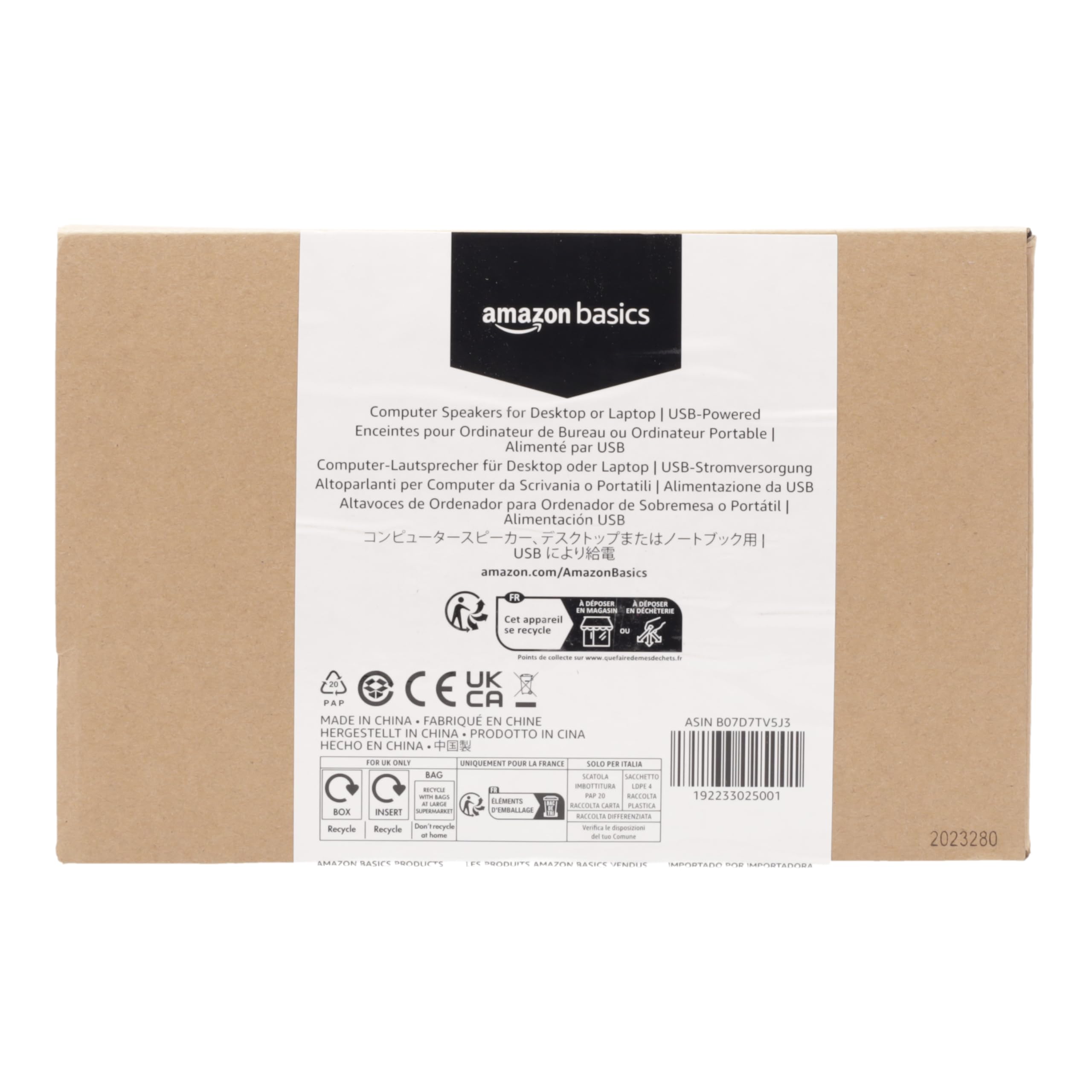 Amazon Basics USB-Powered Computer Speakers with Volume Control, Plug-N-Play, Black - Ideal for Desktop, Laptop, Home Office, and Gaming Setup