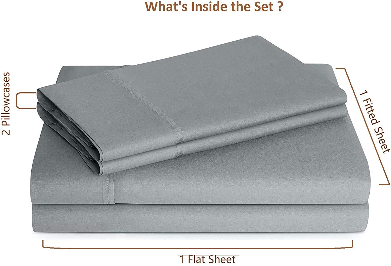 Premium 100% Organic Cotton Sheets Queen Size - Deep Pocket 21