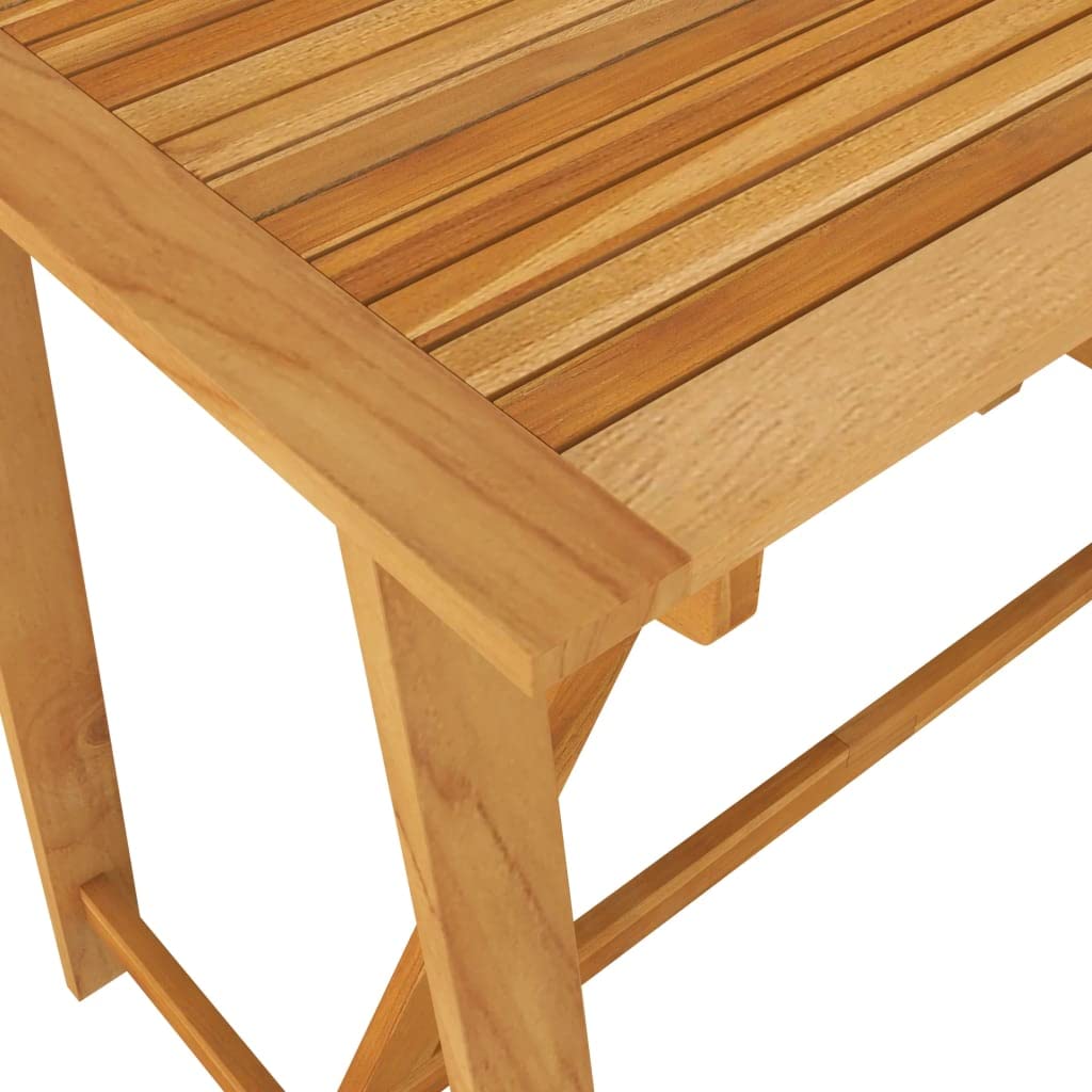vidaXL 5-Piece Patio Bar Set with Wood Tabletop & Cushions - Outdoor Bar Table & Stools for Garden, Farmhouse, or Backyard - Perfect for Entertaining, Dining, and Relaxing in Gray