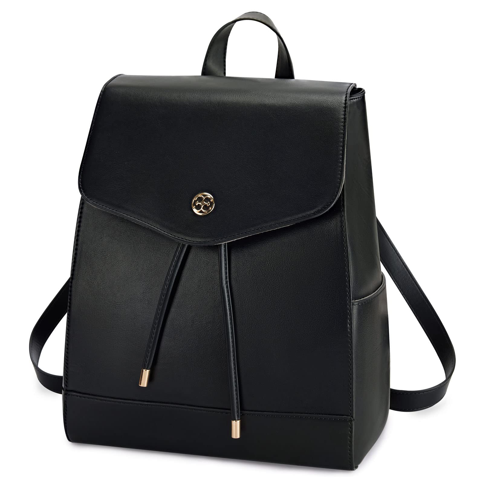 Missnine Small Backpack Purse for Women - Fashion PU Leather Backpack Purse, Ladies Travel Bag & Casual Daypack (Black) - Perfect for Work, School, Travel & Everyday Use