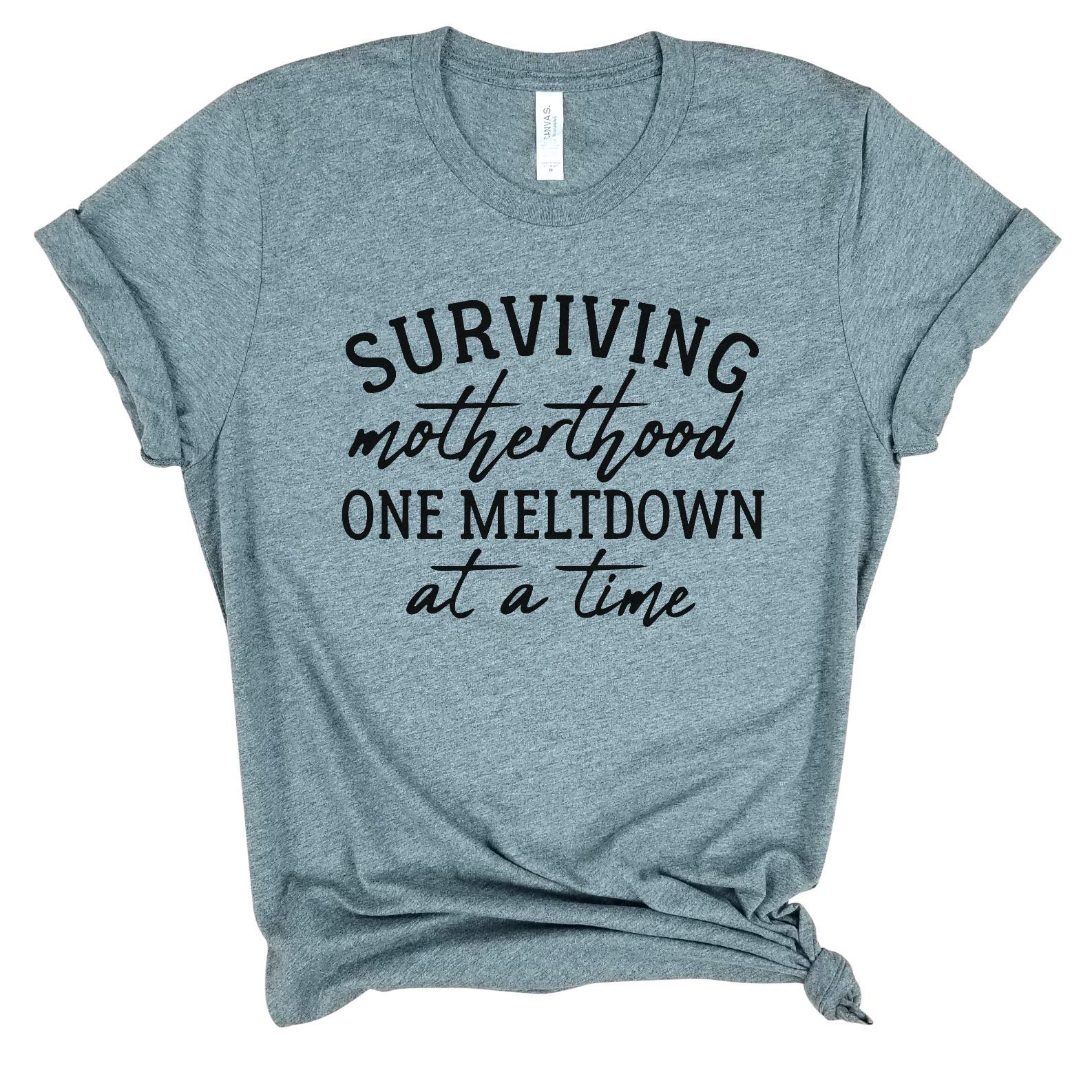 Funny Mom Shirt - Sarcastic Motherhood Tee for Cool Moms | Perfect Mothers Day Gift & Raising My Tribe Apparel | Great for Parenting Humor, Playdates & Mom Life Moments