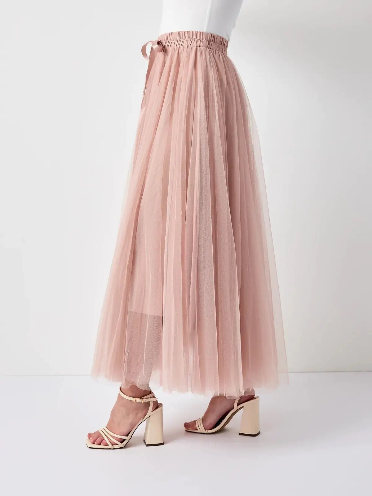 Aria Long Tulle Skirt - Elegant Flowy Maxi Skirt for Women | Perfect for Weddings, Parties & Special Occasions