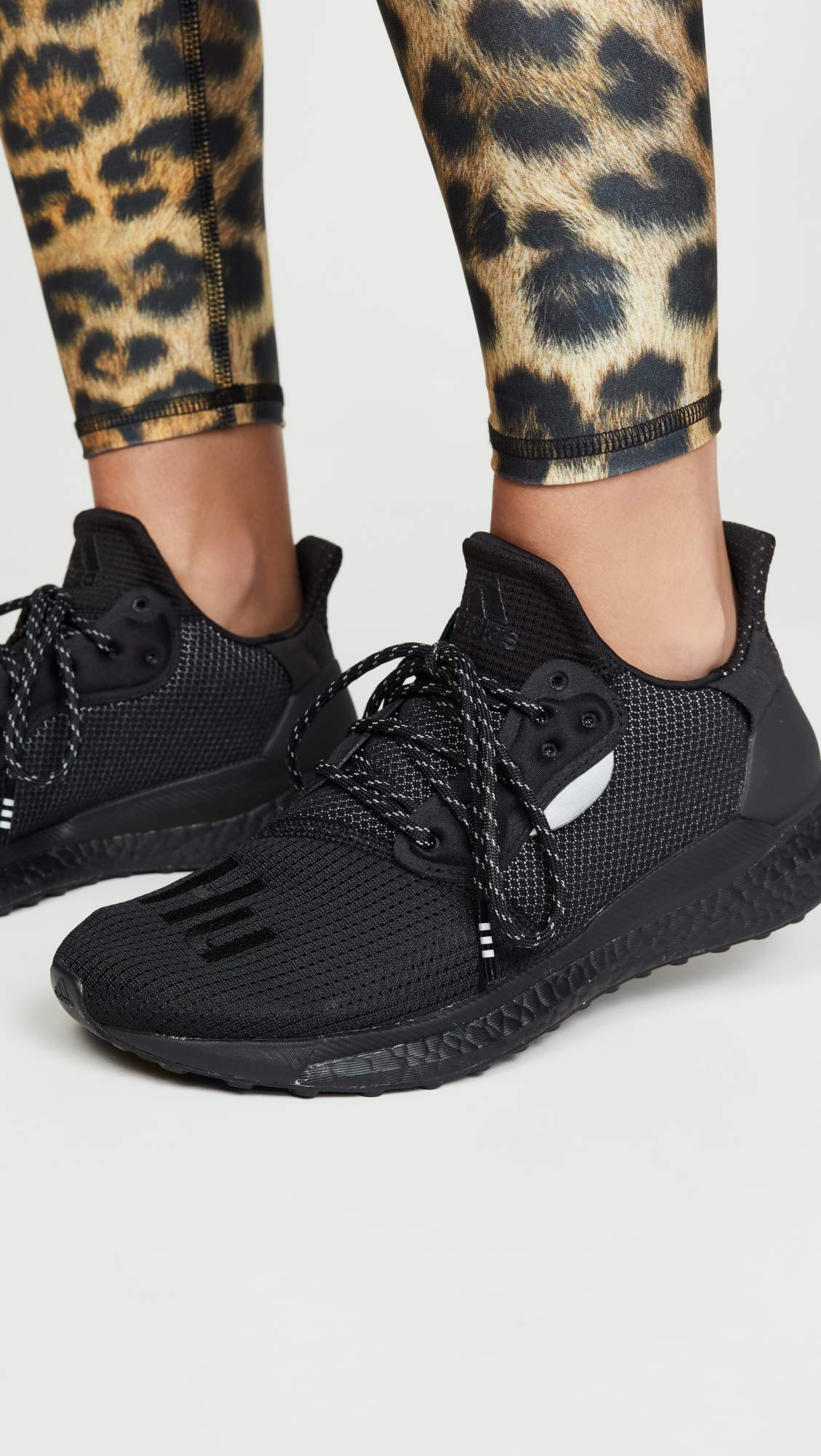 Adidas Women's x Pharrell Williams Solar Hu Running Sneakers - Black, Size 8.5 US (Medium) | Lightweight Athletic Shoes for Jogging, Gym Workouts & Casual Streetwear Fashion