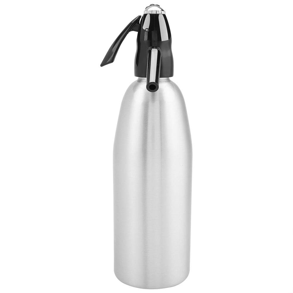 Premium Raguso Soda Syphon Bottle - Stainless Steel Carbonated Water Maker with Pressure Regulator for Mojitos, Cocktails & Sparkling Drinks | Portable Seltzer Dispenser for Home Bars, Parties & Outdoor Gatherings (Silver)