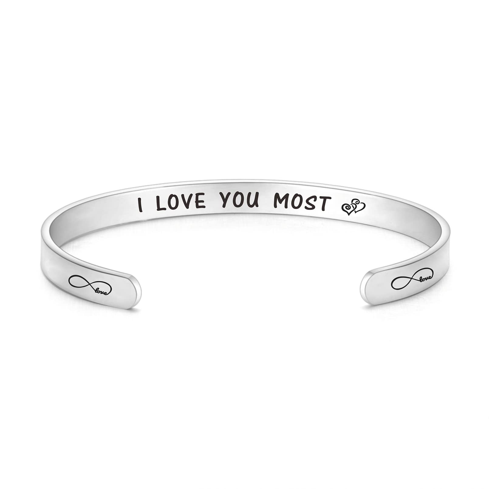 I Love You Bracelet for Women - Romantic Jewelry Gift for Girlfriend, Wife, Mother - Valentine's Day, Anniversary, Christmas & Birthday Present - Perfect for Date Nights & Special Occasions
