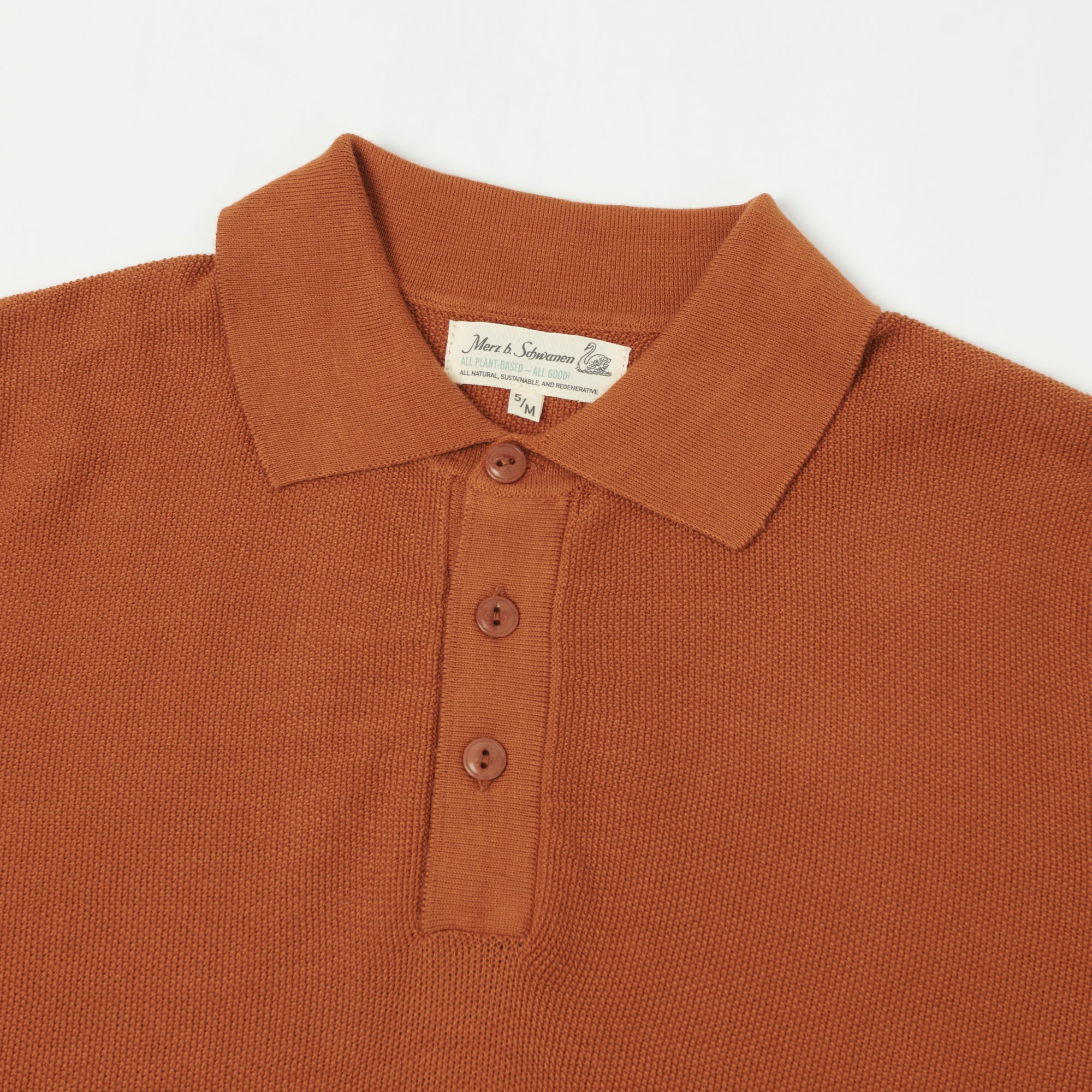 Merz b. Schwanen KPLP02 Organic Cotton Knitted Polo Shirt for Men - Comfortable Breathable Casual Wear in Caramel Brown | Perfect for Office, Golf & Summer Outings