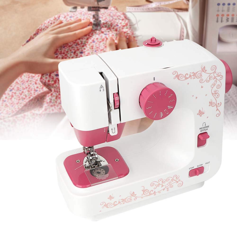 Electric Overlock Sewing Machine - 12 Stitch Mini Handheld Household Sewing Machine for Tailoring & DIY Projects | Portable Sewing Solution for Clothes Repair, Quilting & Crafting (US)