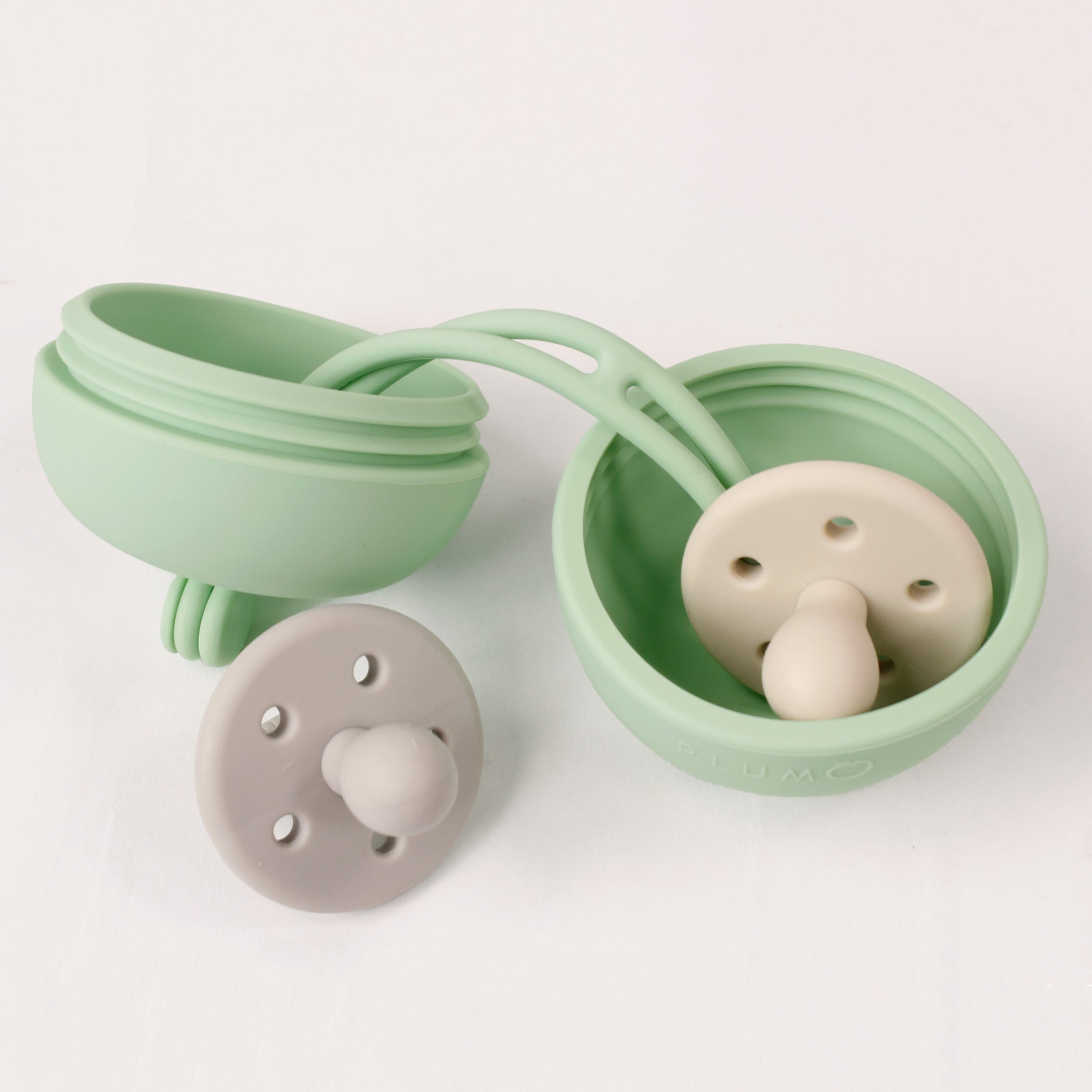PLUM Soother Pod - Olive Green Baby Pacifier Holder for Newborns & Infants | Perfect for Strollers, Car Seats & On-the-Go Parenting