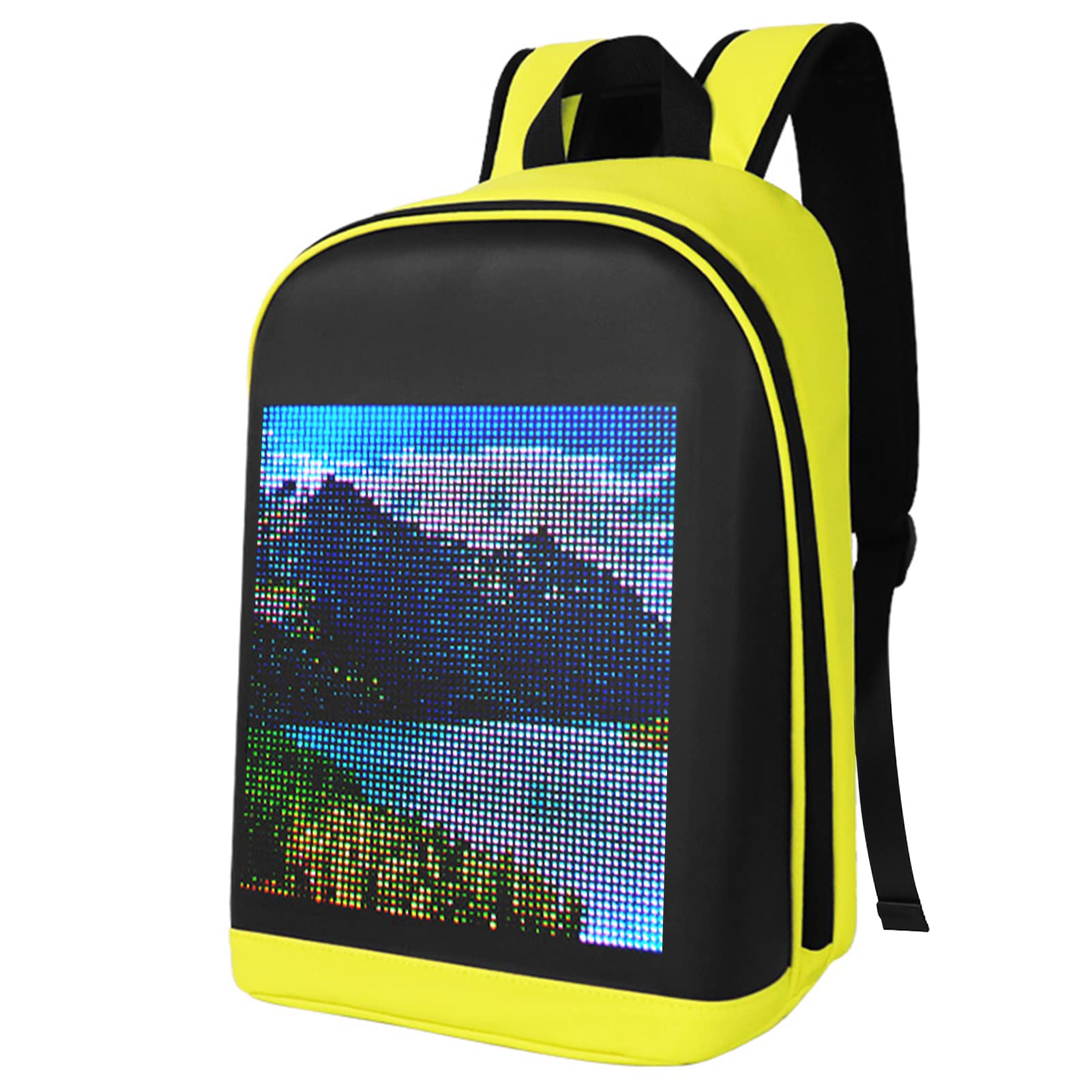 Lixada LED Color Screen Customizable Backpack - USB Charging Travel Bag, Waterproof School Backpack for Men & Women, College Students - Perfect for Hiking, Commuting & Tech Gadget Storage