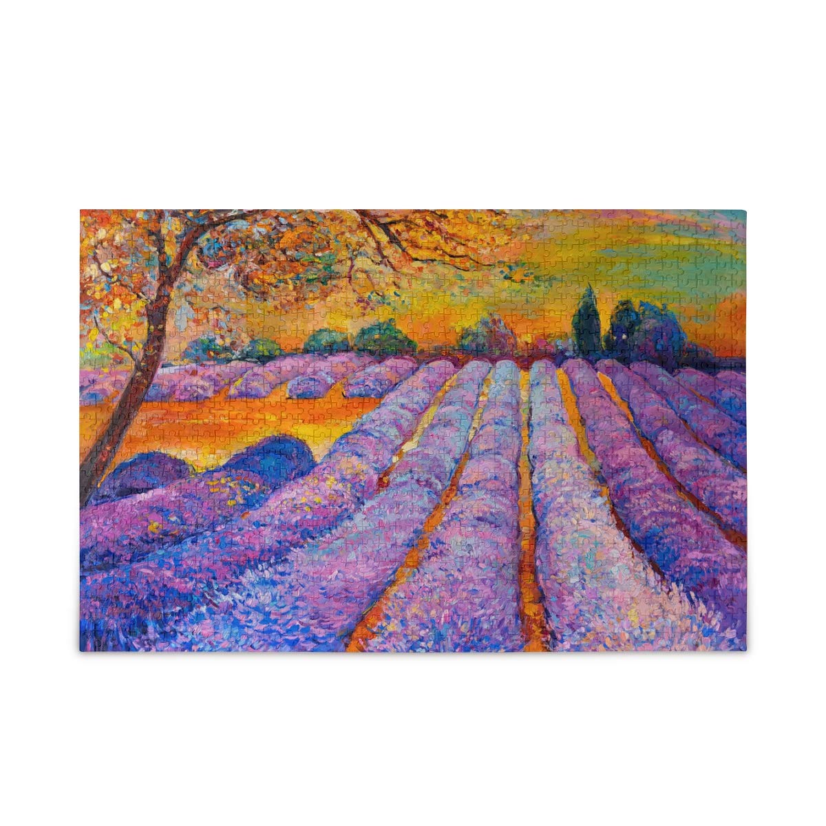 500-Piece Lavender Field Jigsaw Puzzle for Adults & Kids - Challenging Large Puzzle Game for Family Bonding & Stress Relief