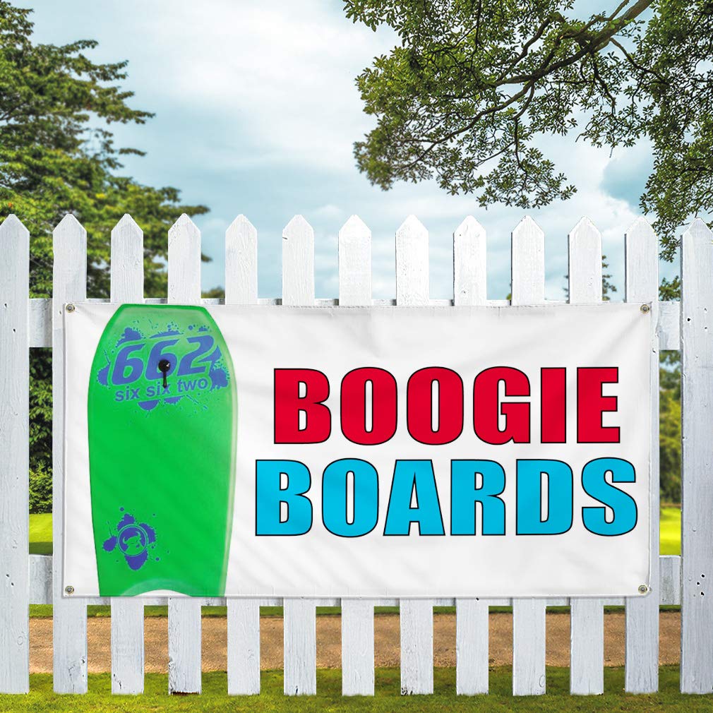 Vinyl Banner - 48x96 Inches with 8 Grommets | Weatherproof Outdoor Advertising Sign for Boogie Boards, Yard Signs & Industrial Use | Multiple Sizes Available | Perfect for Events, Trade Shows & Business Promotion