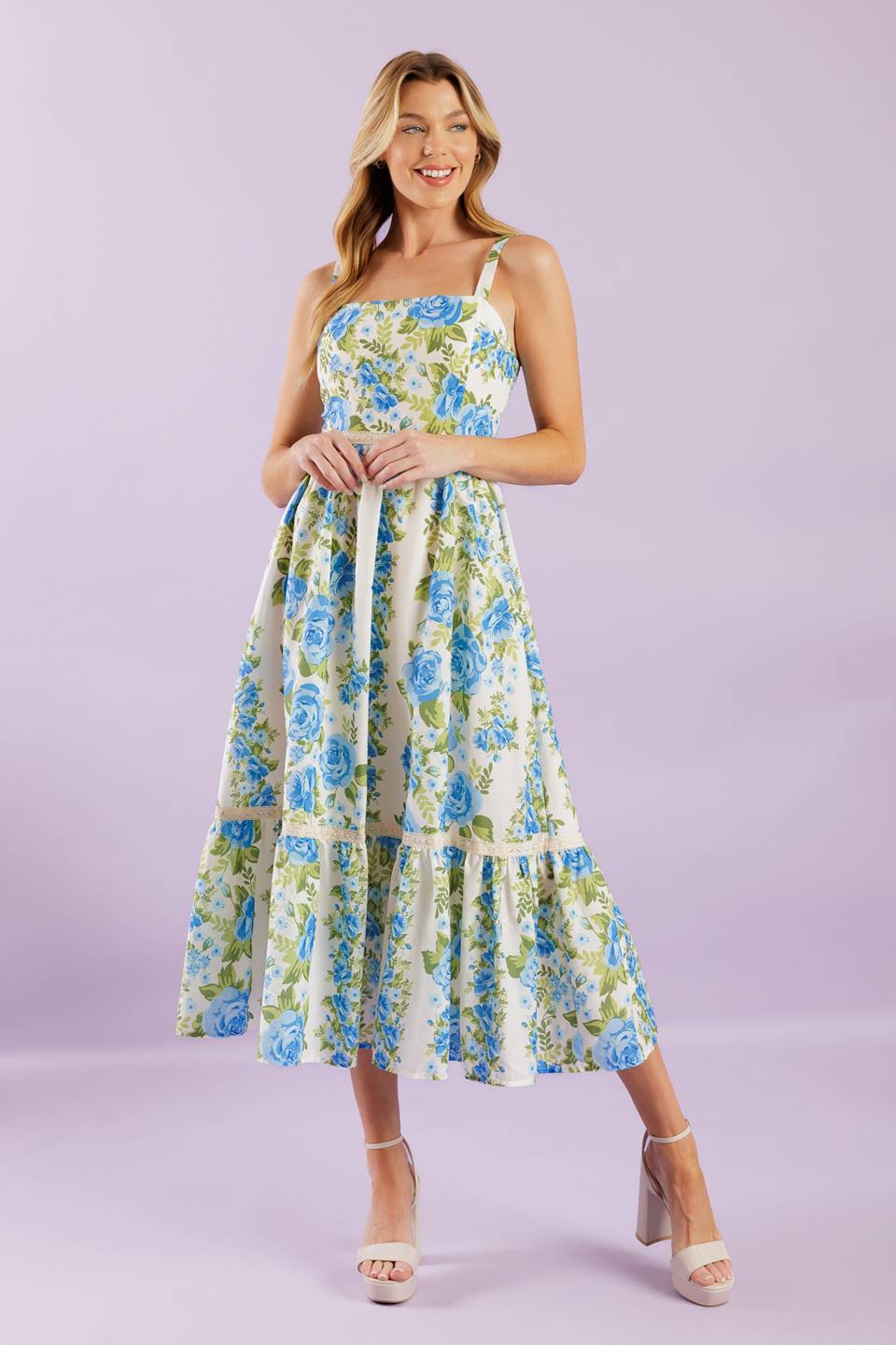 Match My Energy Woven Midi Dress - Stylish Flowy Summer Dress for Women, Perfect for Beach Vacations, Date Nights & Outdoor Parties