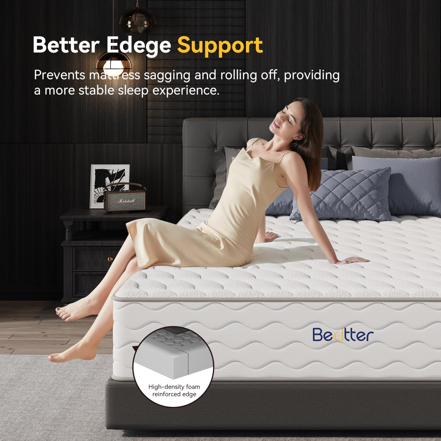 14 Inch California King Hybrid Mattress - 7-Zone Cooling Gel Memory Foam with Green Tea & Charcoal, Pocketed Coil Springs for Motion Isolation & Pressure Relief, CertiPUR-US Certified | Perfect for Hot Sleepers & Couples, Bedroom Comfort Upgrade