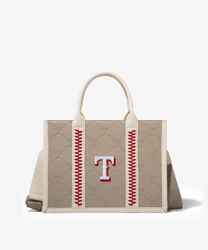 MLB Texas Rangers Tote Bag for Women & Men - Durable Baseball Team Grocery Shopping Bag - Perfect for Games, Beach, Work & Travel