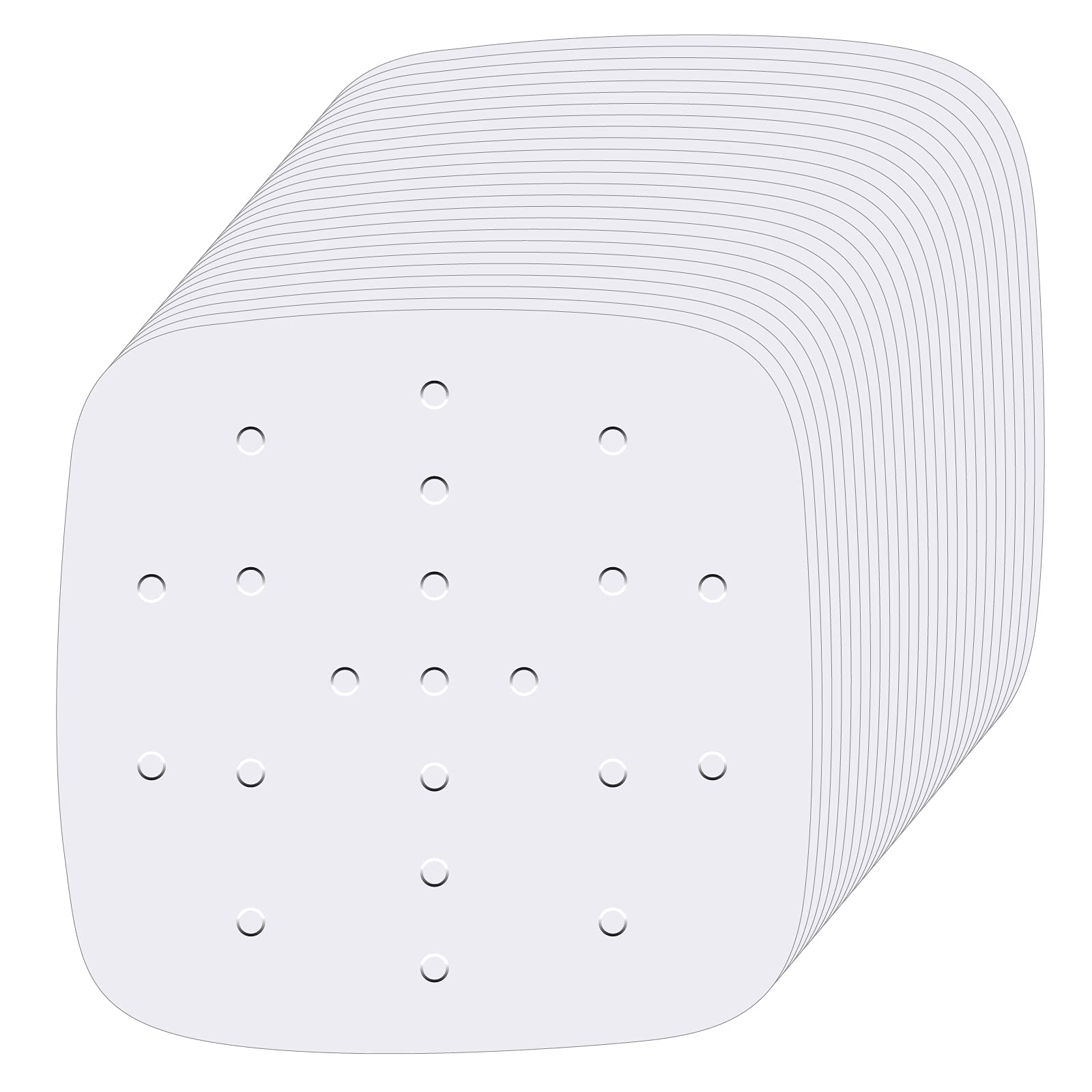 100Pcs 8.5inch Unbleached Air Fryer Parchment Paper Liners - Perforated Square Disposable Baking Sheets for Power XL & Most Air Fryers | Non-Stick, Easy Cleanup for Healthy Cooking & Meal Prep