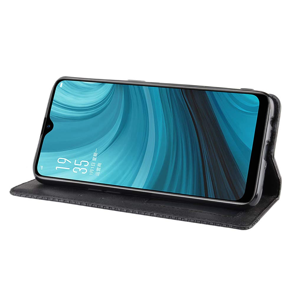 Premium PU Leather Flip Case for Oppo A5s/CPH1909 - Slim Protective Cover with Card Slots | Perfect for Work, Travel & Daily Use