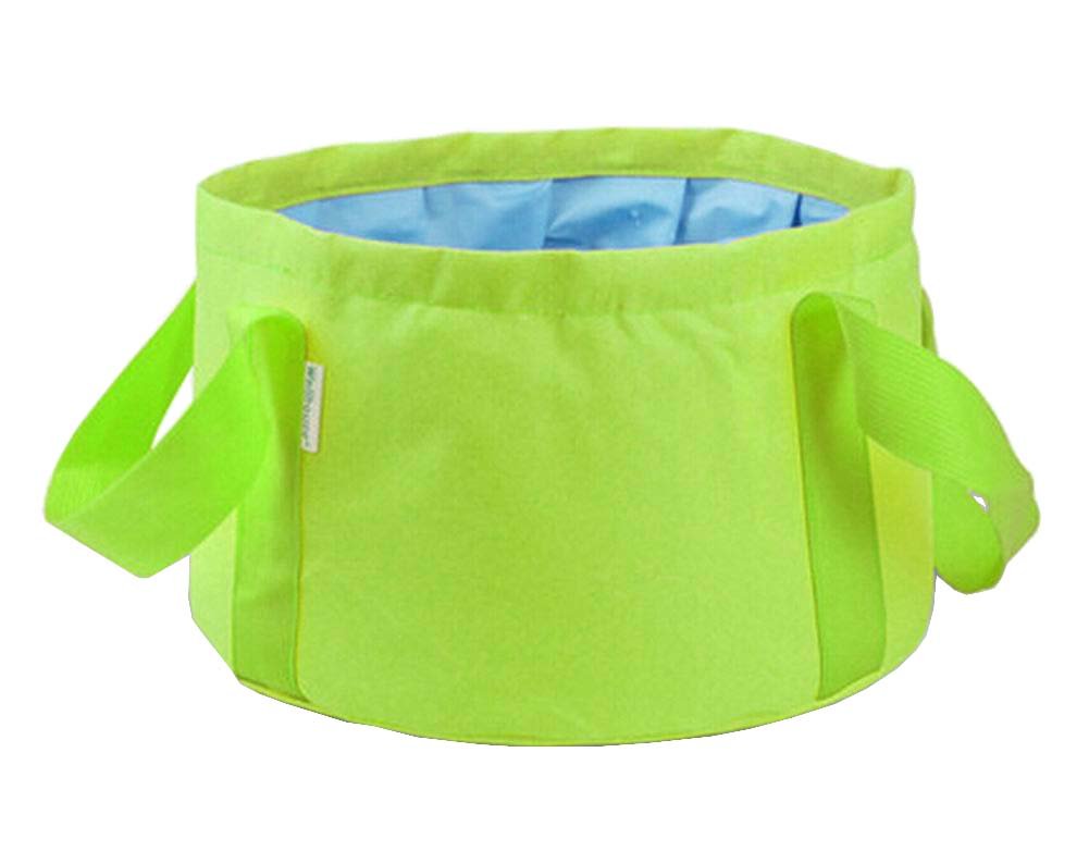 Collapsible Bucket - Foldable Portable Water Basin for Camping, Hiking, Travel & Outdoor Activities | Lightweight & Space-Saving Design | Perfect for Washing, Storage & Emergency Use (Green)
