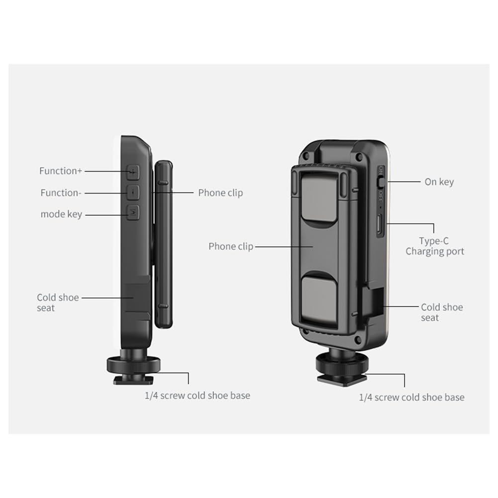 LED Photography Lights with RGB Fill Light & Phone Stand for Live Streaming