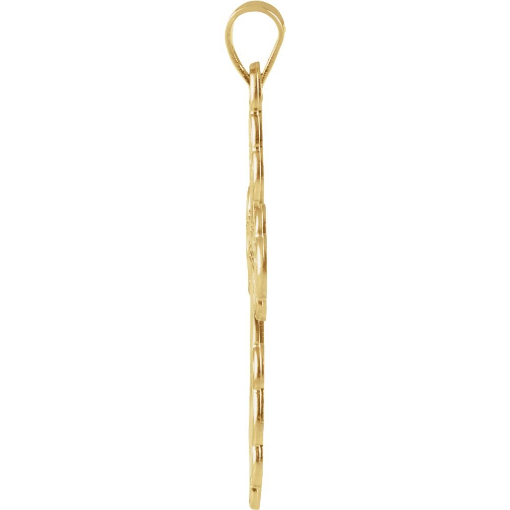 14k Yellow Gold Orthodox Cross Pendant for Religious Jewelry Gifts