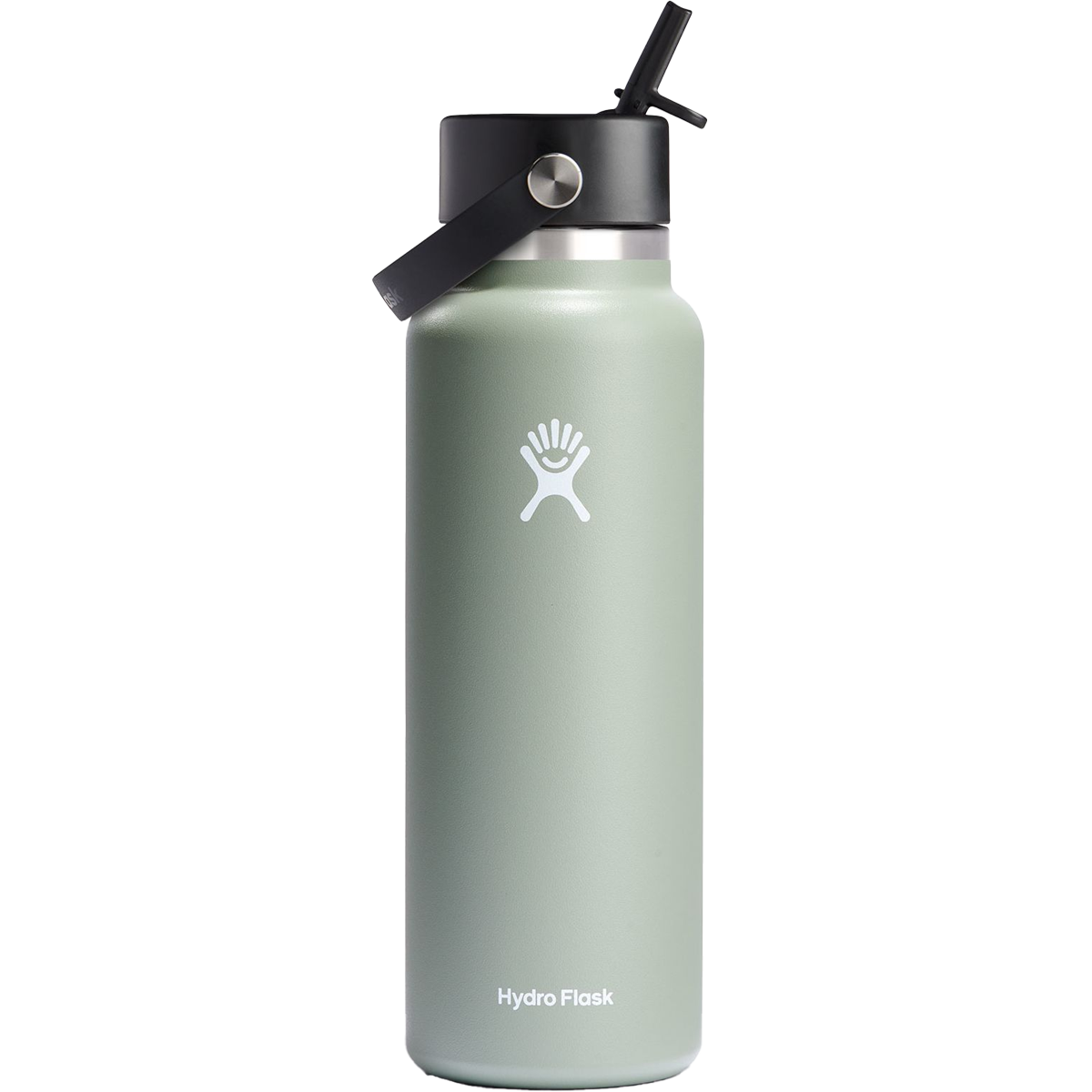 40 oz Wide Mouth Water Bottle with Flex Straw Cap - Insulated Stainless Steel Tumbler for Gym, Hiking & Outdoor Activities