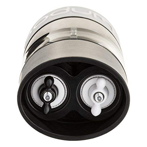 Bodum Twin Dual Salt and Pepper Grinder Set - Adjustable Ceramic Spice Mill for Kitchen & Dining - Perfect for Cooking, Seasoning & Tabletop Use - Off White