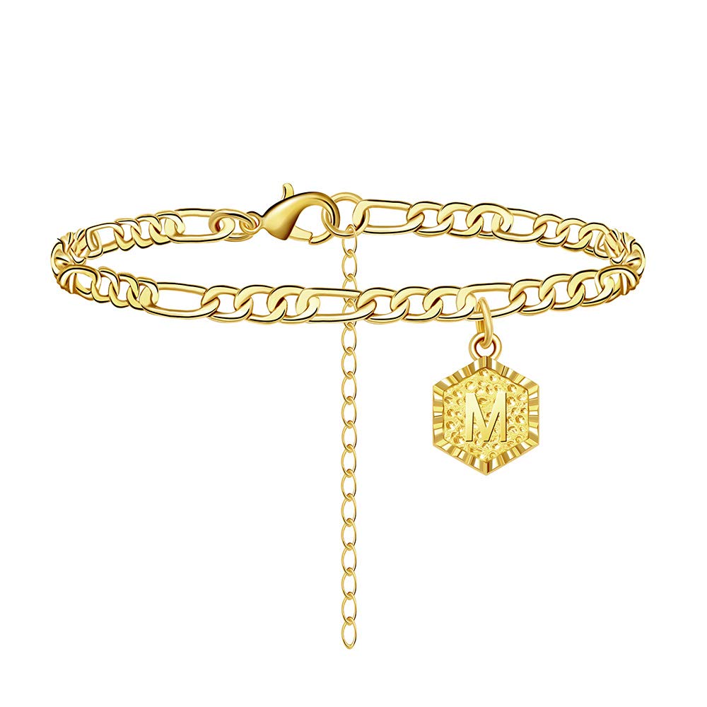 Personalized Initial Ankle Bracelets for Women - Silver & Gold Letter Anklets with Custom Initials - Dainty Foot Chain Jewelry for Everyday Wear, Beach Vacation, or Special Occasions