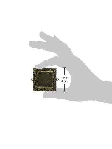 Antique Bronze Square Ranger SLK ICE Resin Milan Bezels - Medium Size for Jewelry Making, DIY Crafts, and Scrapbooking Projects