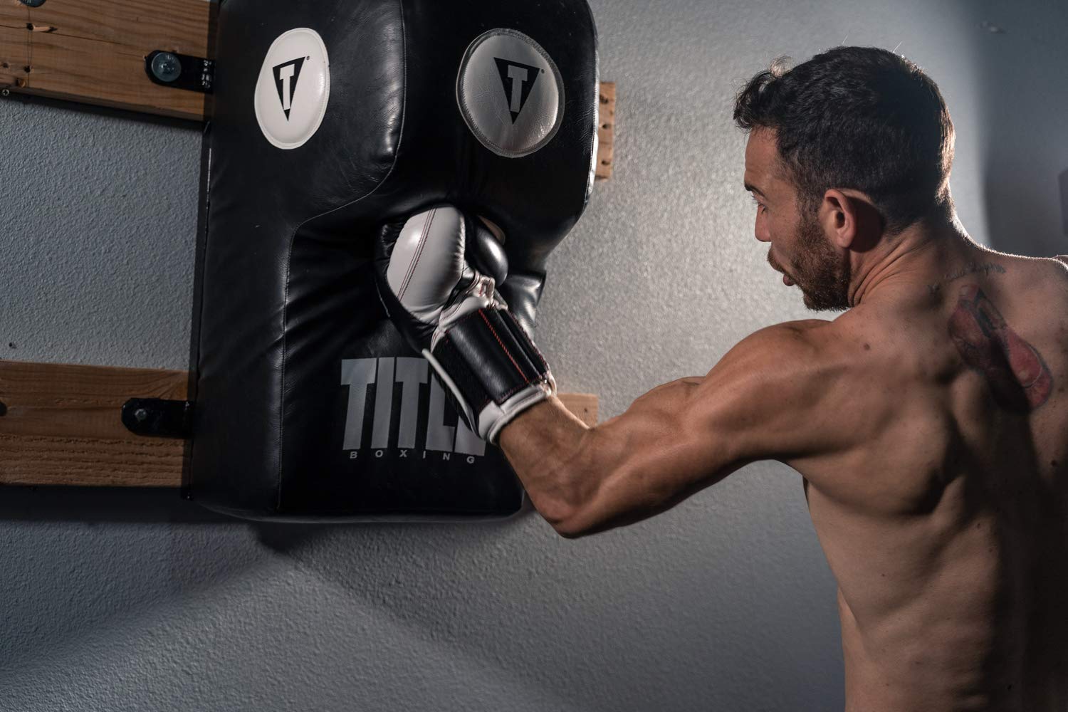 TITLE Boxing Wall Mount Menace Training Bag - Heavy Duty Uppercut Punching Bag for Adults, Angle & Specialty Boxing Training, Wall Mounted Hanging Bag for Home Gym, Boxing Practice & MMA Workouts