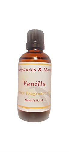 Premium Vanilla Fragrance Oil - 2oz Aromatherapy Oil for Diffusers, Candles & Perfume Making | Natural Vanilla Scented Oil in Amber Glass Bottle | Perfect for Home, Spa & Relaxation