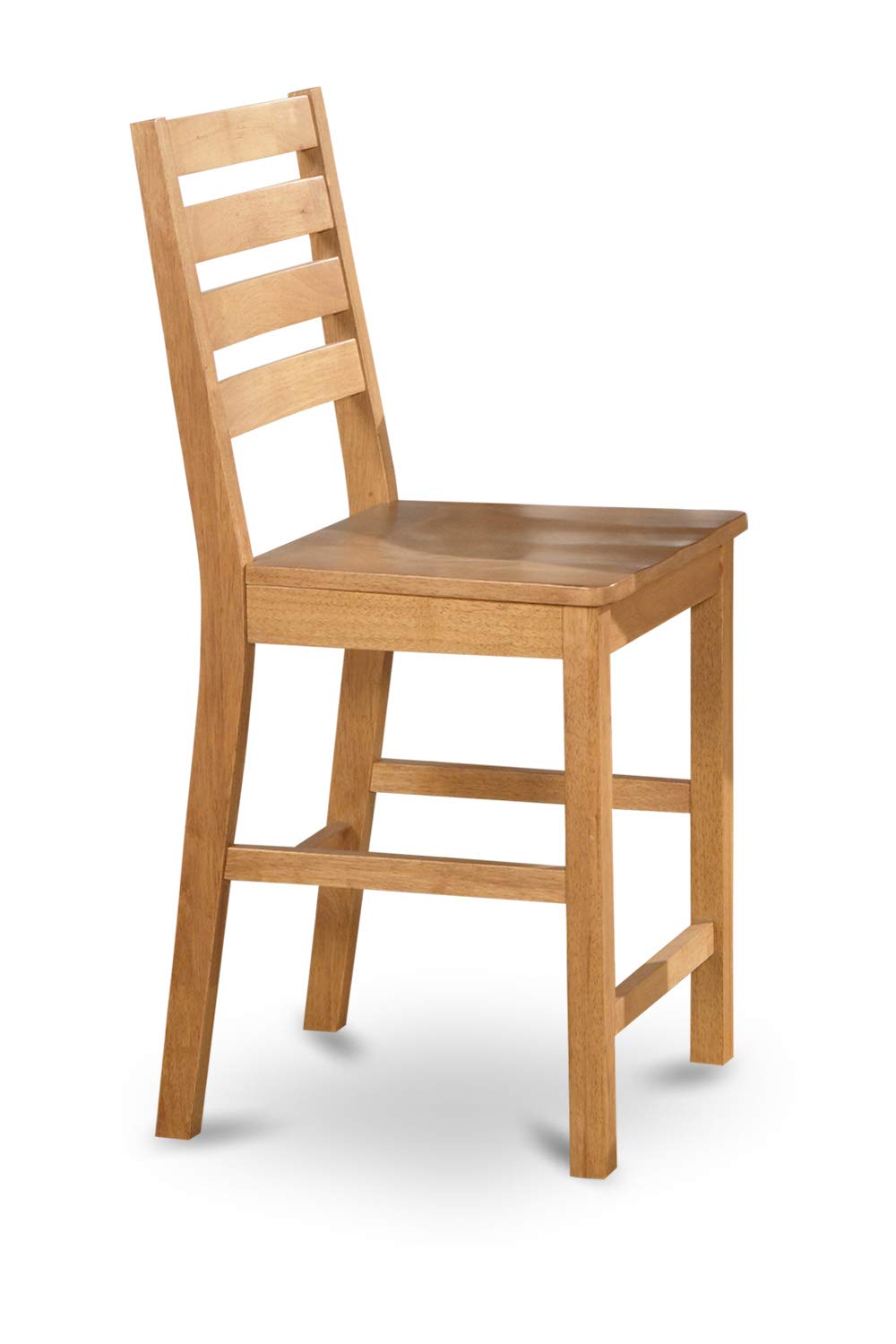 East West Furniture 3-Piece Counter Height Dining Set - 36x36 Inch Square Oak Table with 2 Kitchen Chairs | Modern Breakfast Nook & Small Space Dining Solution | PBCF3-OAK-W