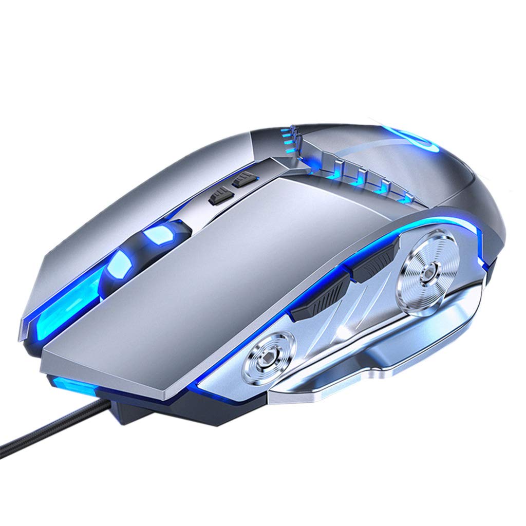 Huluda Wired Gaming Mouse - Adjustable 3200 DPI, Ergonomic Mechanical Mouse for PC, Laptop & Gaming - Perfect for FPS, MOBA & Esports Tournaments