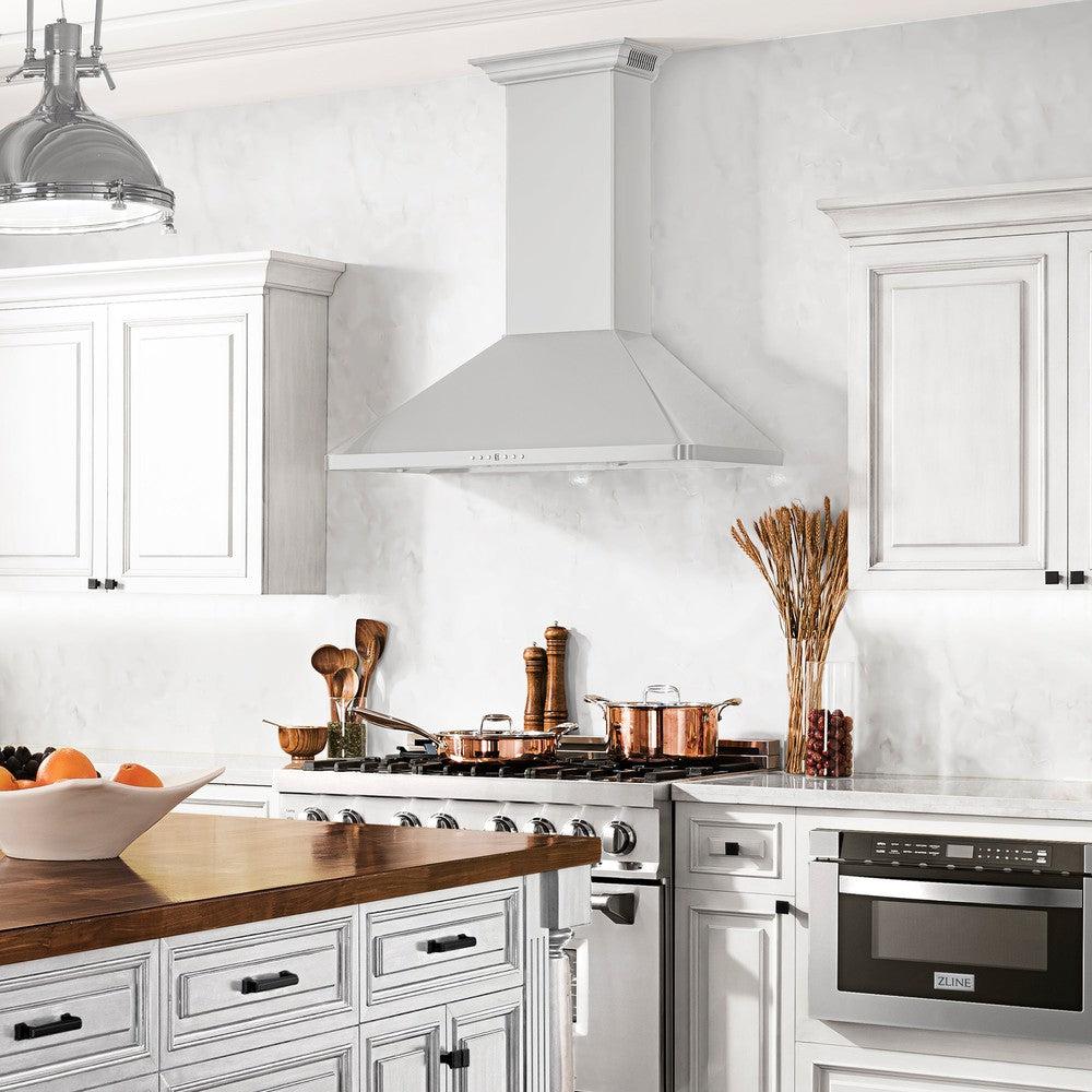ZLINE Stainless Steel Wall Mount Range Hood with Built-in CrownSound Bluetooth Speakers (KF1CRN BT) - Perfect for Modern Kitchens & Open-Concept Living Spaces