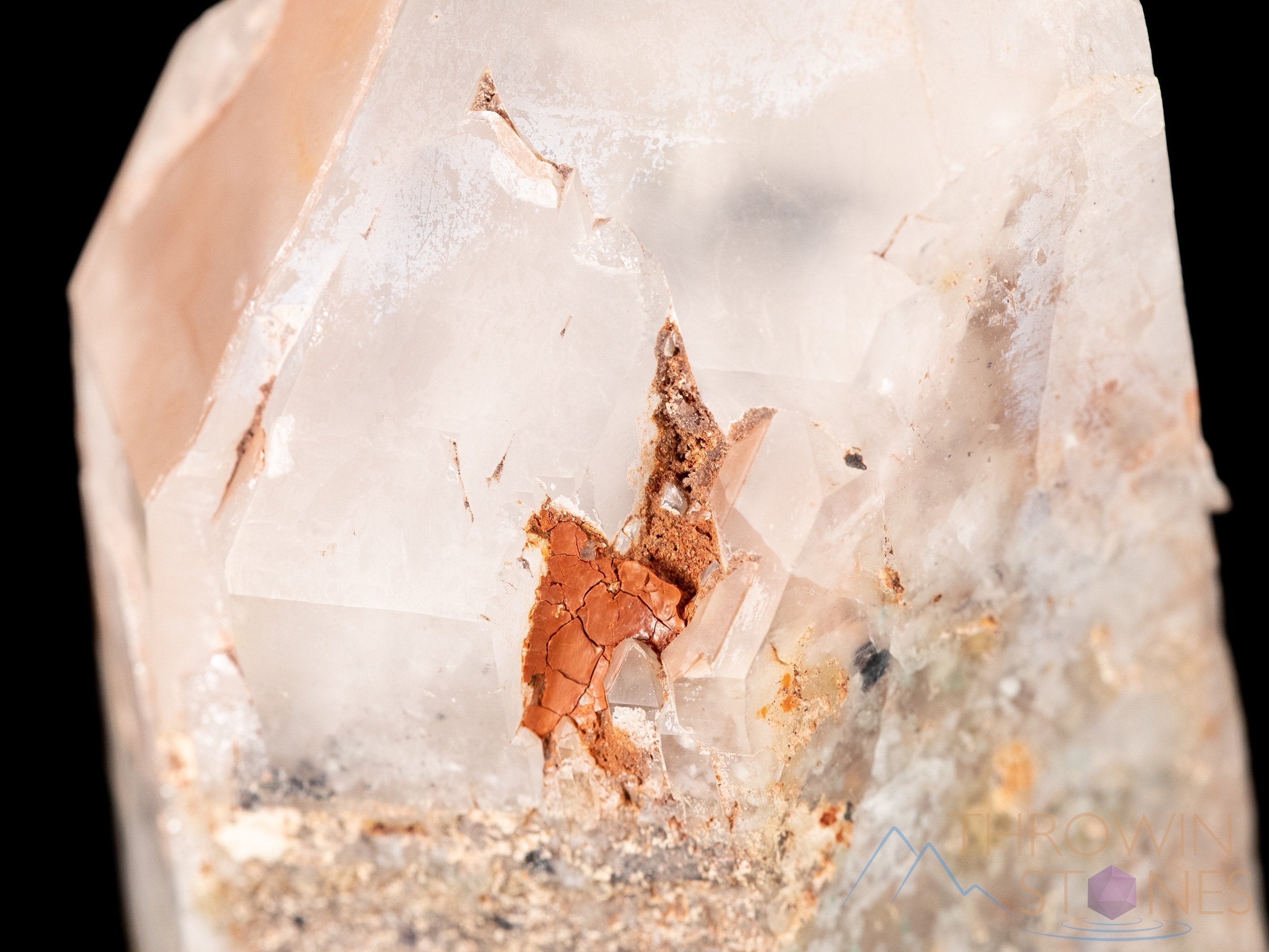 Raw MESSINA QUARTZ Crystal Point with Hematite & Kaolinite | Large Natural Crystals & Mineral Specimens | Healing Stones, Home Decor, Unique Gift Idea (39210) | Perfect for Meditation, Energy Work & Crystal Collections