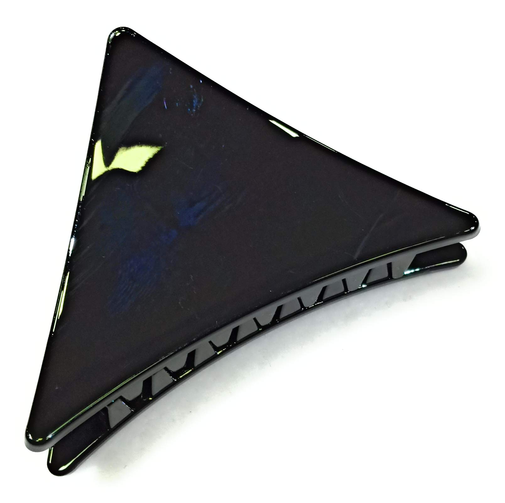 Fairytale Triangle Black/Brown Medium Korean Hair Clutch Clip/Claw (Set of 2) - Elegant Hair Accessories for Women, Perfect for Weddings, Parties & Everyday Styling