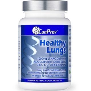 Canprev Healthy Lungs Supplement - 90 Vegan Capsules for Respiratory Support & Lung Detox - Ideal for Smokers, Allergy Sufferers & Air Pollution Protection