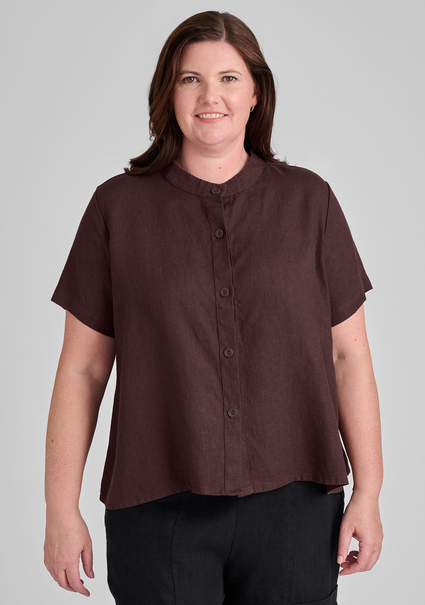 Zdenka Women's Linen Button Down Shirt - Breathable Casual Blouse for Work & Summer Outfits | Office Wear & Vacation Style