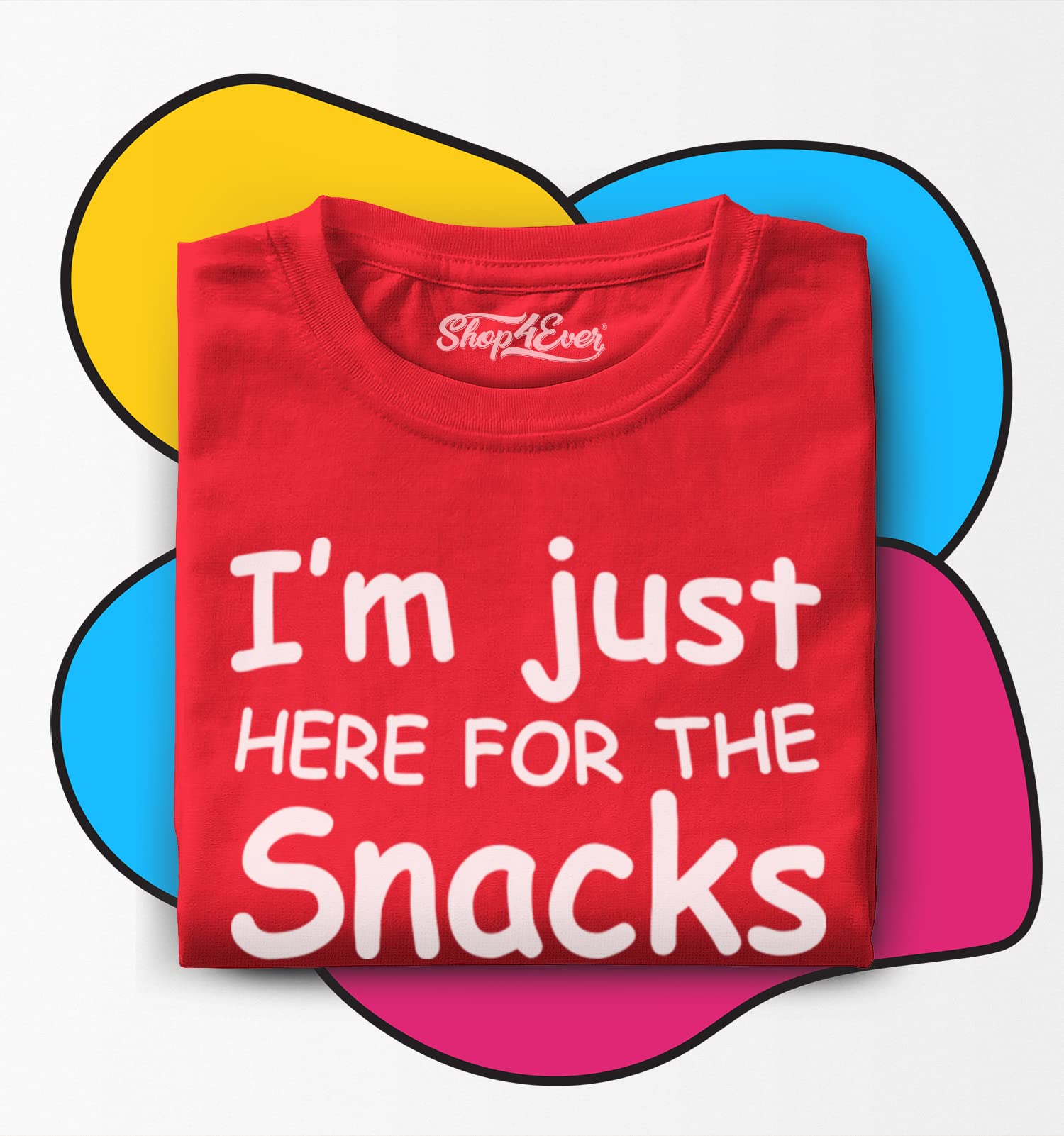 I'm Just Here for The Snacks Cute Toddler Cotton T-Shirt | Funny Baby Clothes | Soft & Comfortable Kids Tee for Playdates, Parties & Everyday Wear