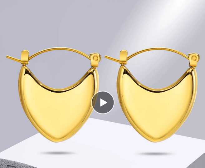 14K Gold Heart Hoop Earrings for Women - Dainty Valentine's Day Jewelry Gift for Her - Perfect for Date Night, Anniversary & Romantic Occasions