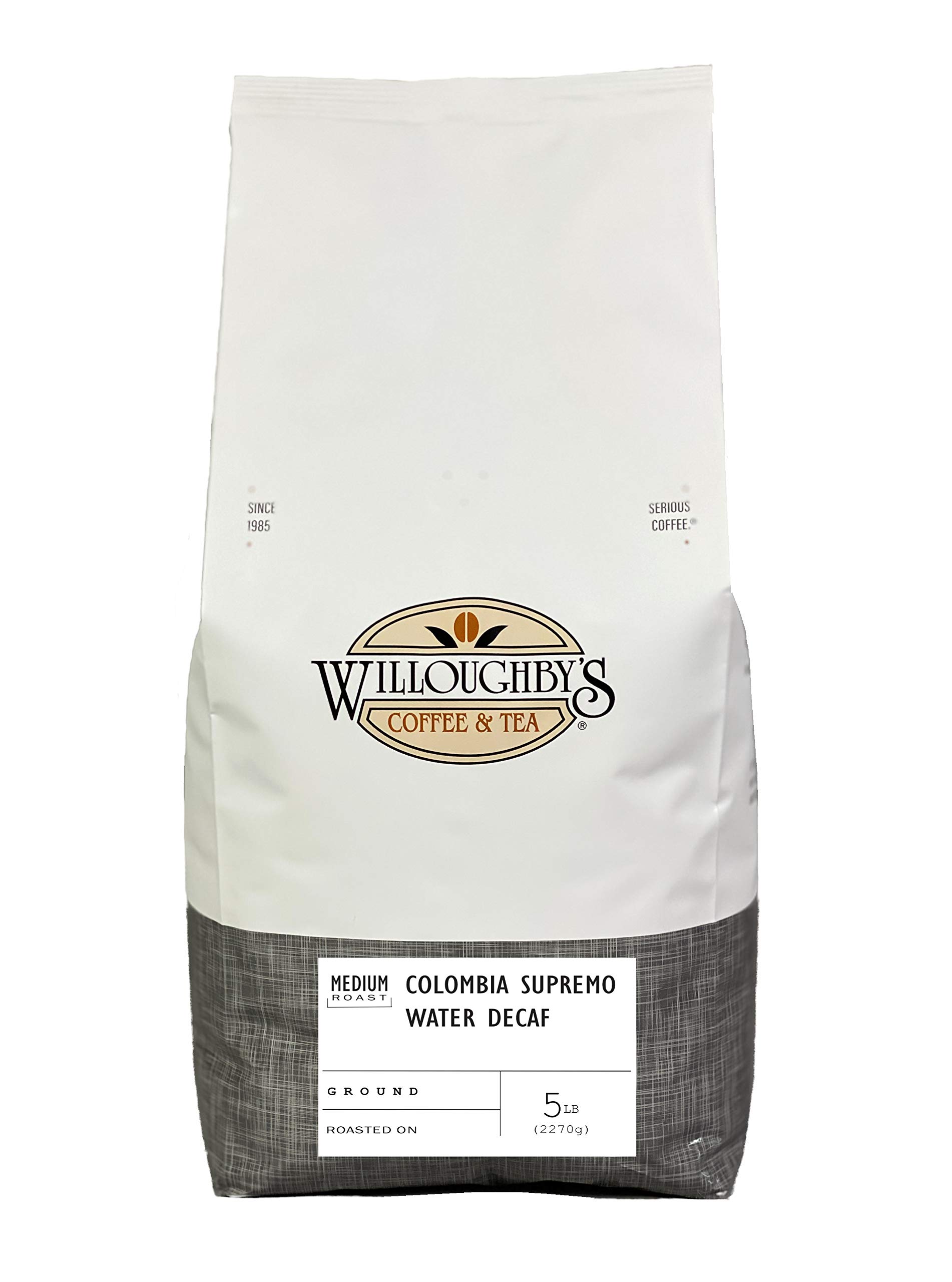 Premium Colombia Supremo Water Decaf Ground Coffee - Rich & Smooth Flavor for Home, Office & Cafes - Perfect for Morning Brew & Afternoon Relaxation
