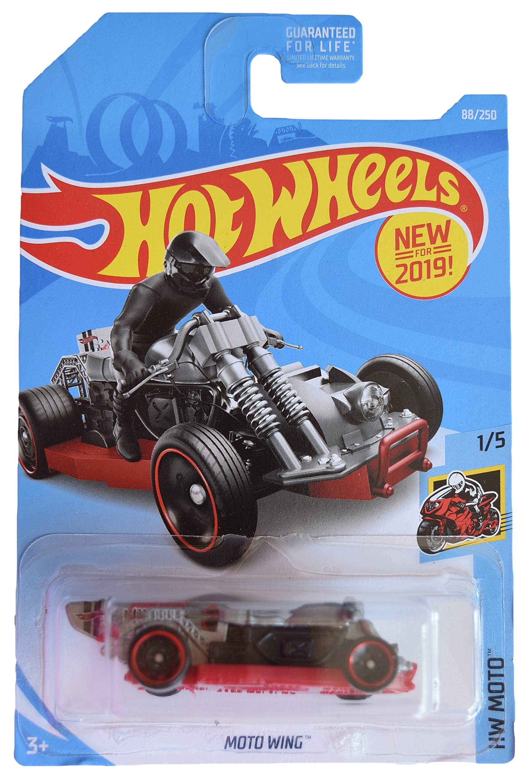 Hot Wheels Moto Wing Die-Cast Car 1:64 Scale [Silver] - Limited Edition 88/250 - Collectible Toy for Kids & Adults - Perfect for Display, Play & Racing Scenes