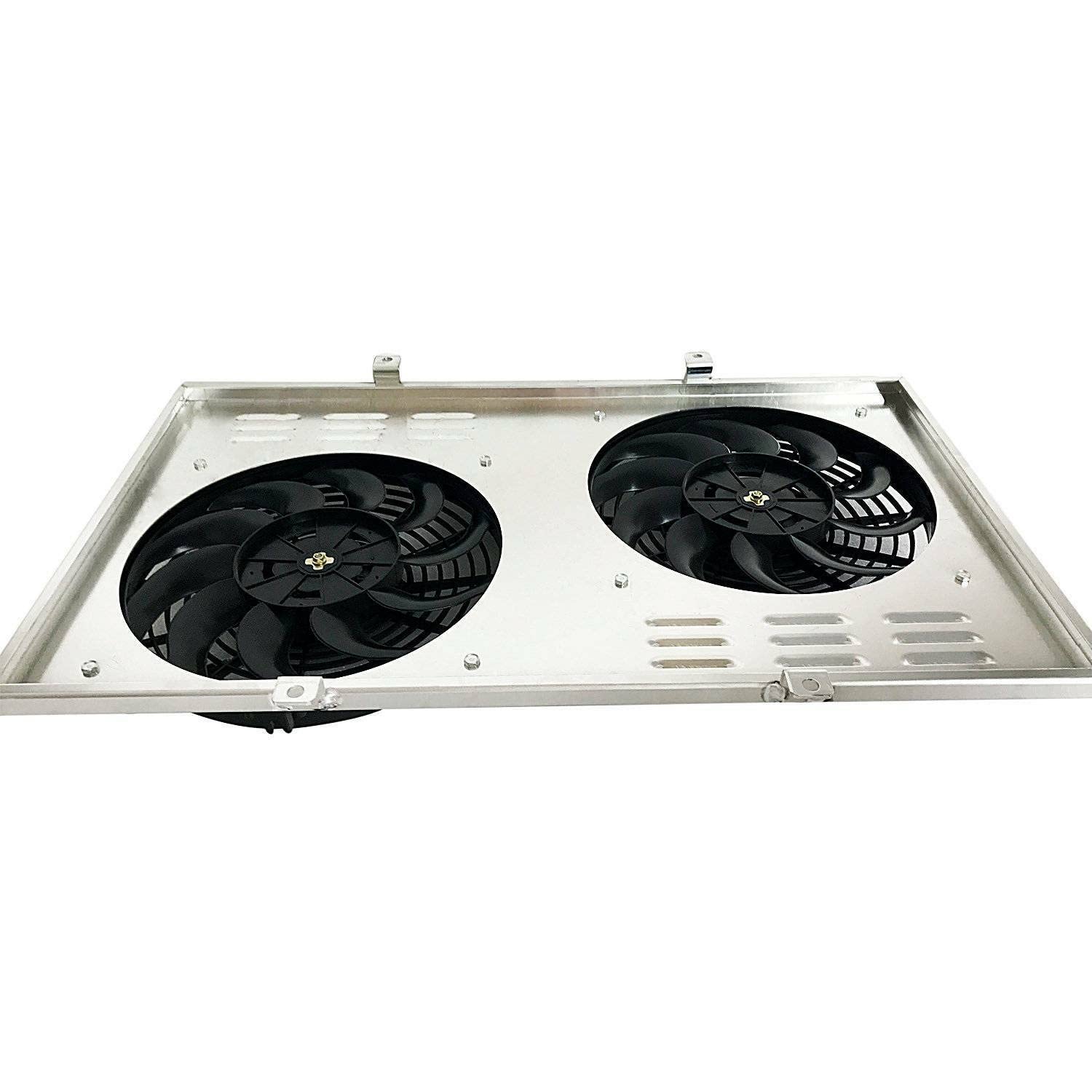 Aluminum Radiator Shroud Fan Kit for 1975-1979 Ford LTD II Ranchero Thunderbird Torino, Lincoln Mark V IV, Mercury Cougar Montego V8 Engine - High Performance Cooling Upgrade for Classic Car Restoration & Hot Rod Builds